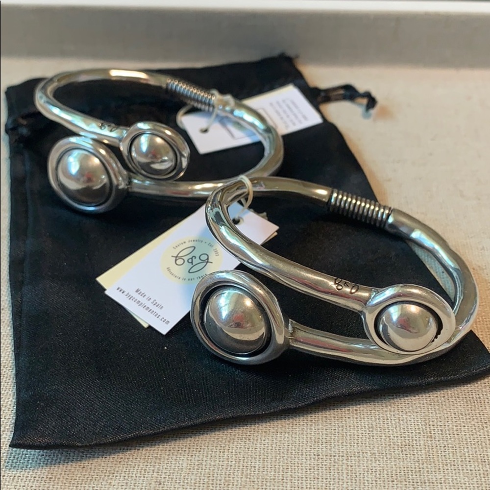 B&G Silver Double Balls Bracelet S & L